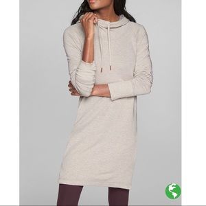 Athleta Cowl Lounge Sweatshirt Dress